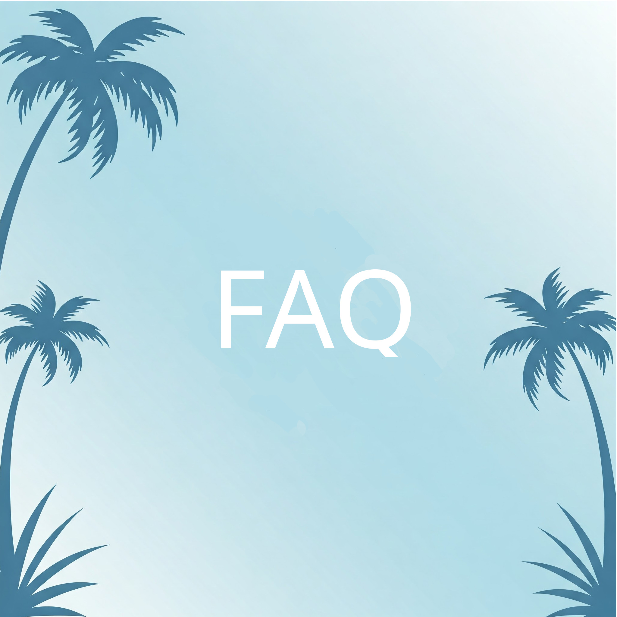 FAQ Palm Trees White Letters