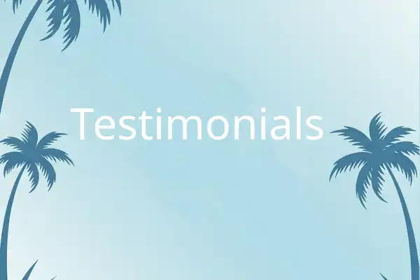 Testimonials Palm Trees Blank