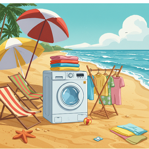 Wash And Fold Tropical Beach